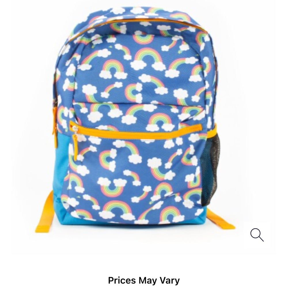 Portal Colorful Rainbow Cloud Backpack NWOT